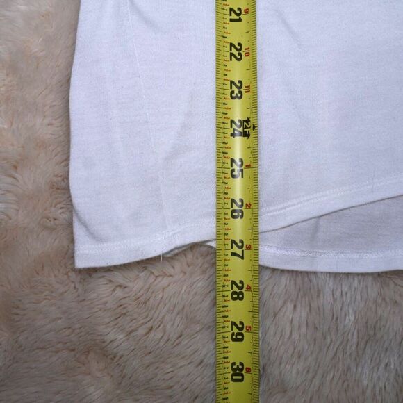 Vince White Long Sleeve Blouse Size Small Scoop Neck Mesh Detail Lightweight Top - Picture 7 of 12